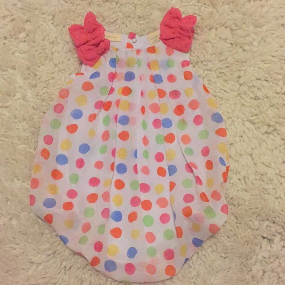 Multicolored polka dot outfit